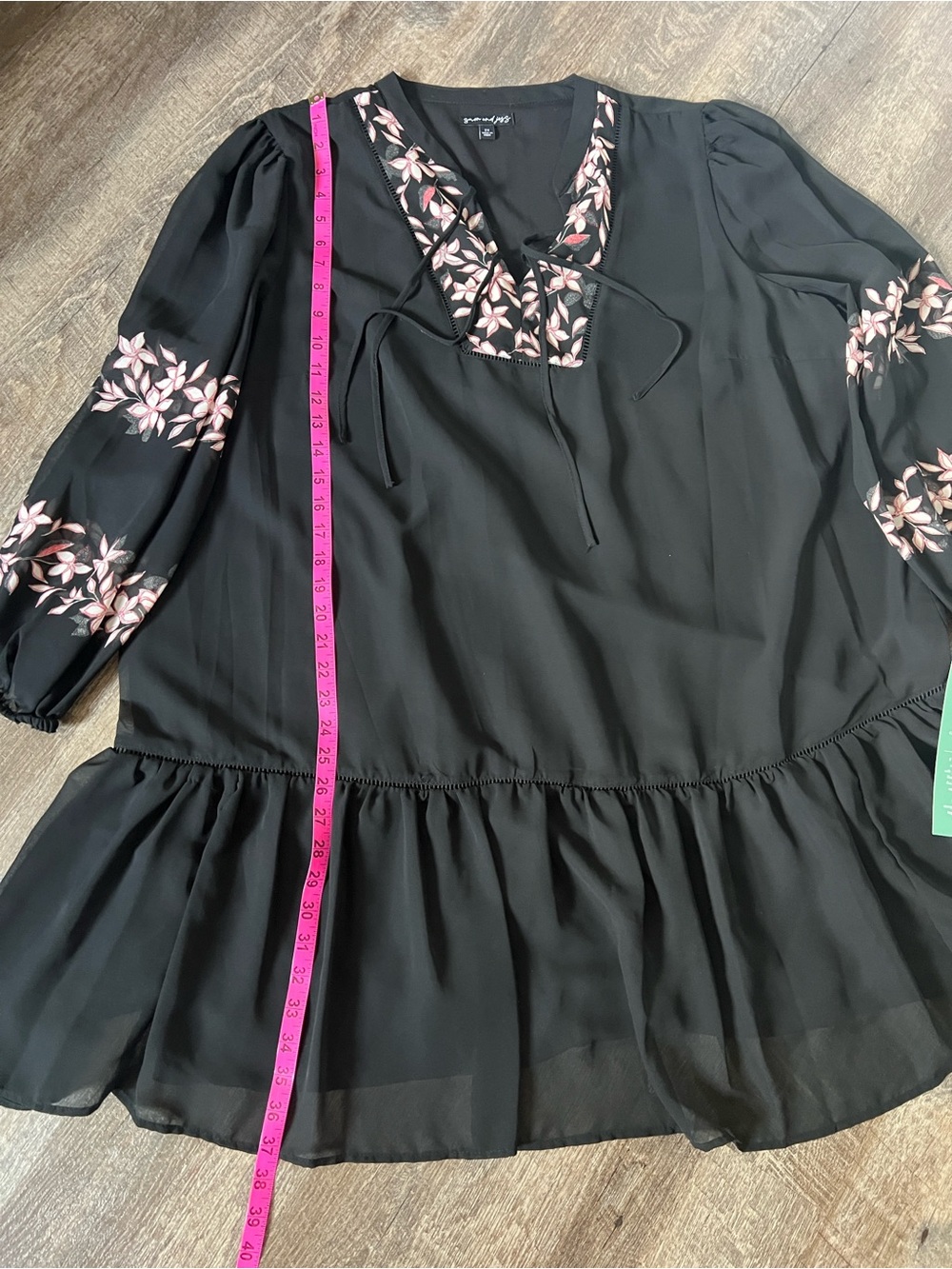 Sam And Jess Women's Plus 3/4 Sleeve Babydoll Dress- Size 2X - Picture 10 of 12